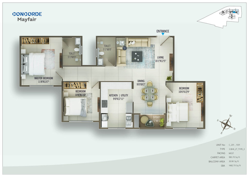 Concorde Mayfair Floor Plan9